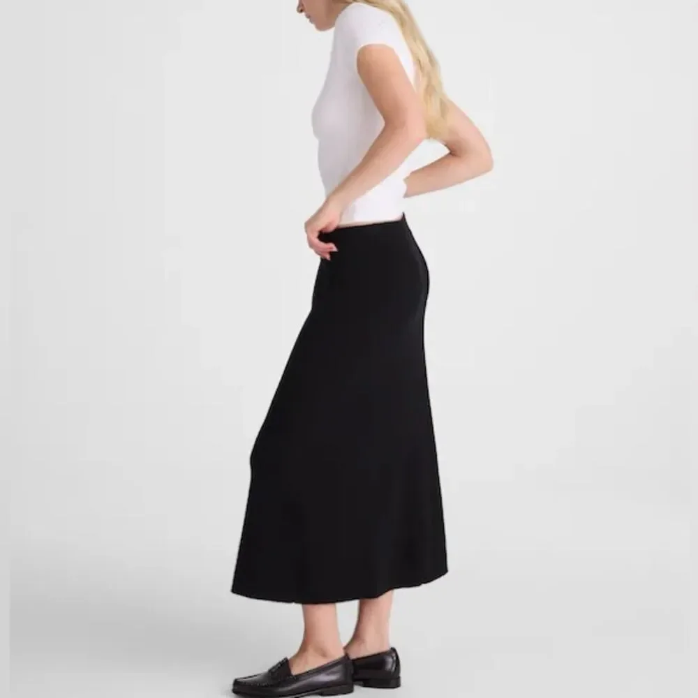 Madewell | Merino Wool-Blend Black Maxi Skirt Size Small NWT